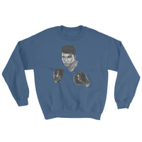 Mo Ali Boxing Sweatshirt Illustrated by Robert Bowen - Robert Bowen Tees